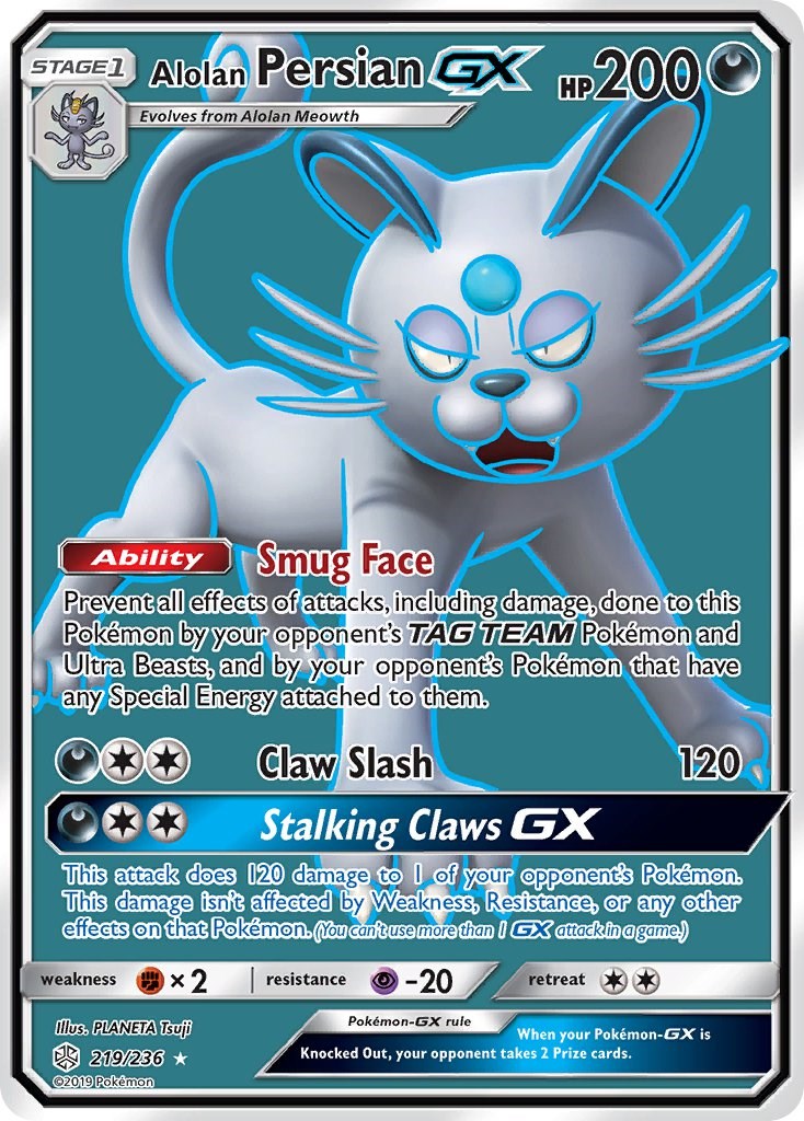 Alolan Persian GX (Full Art) [SM12 - 219/236]