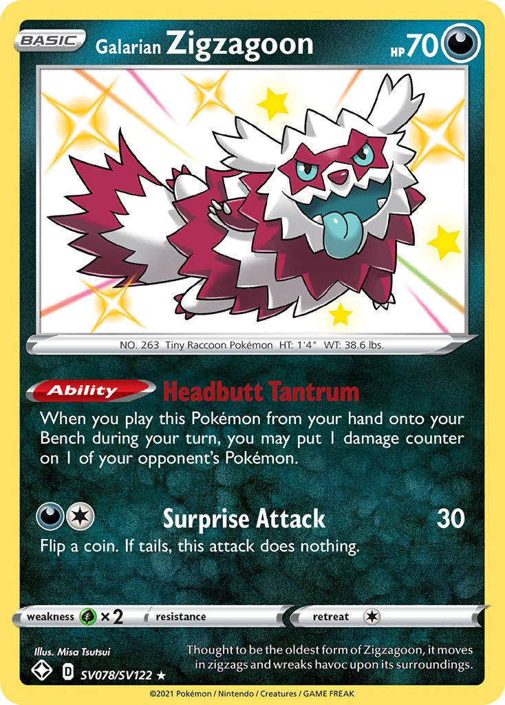 Galarian Zigzagoon [SHFSV - SV078/SV122]