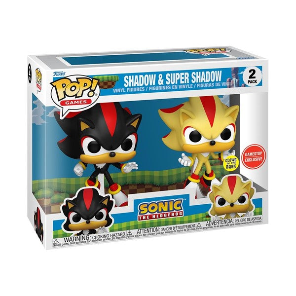 Shadow & Super Shadow - Sonic the Hedgehog 2 Pack (Glows In The Dark) (Gamestop Exclusive)