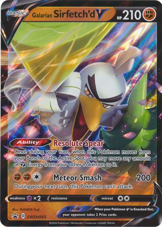 Galarian Sirfetch'd V (SWSH043) (carte géante) [Épée et bouclier : Black Star Promos] 