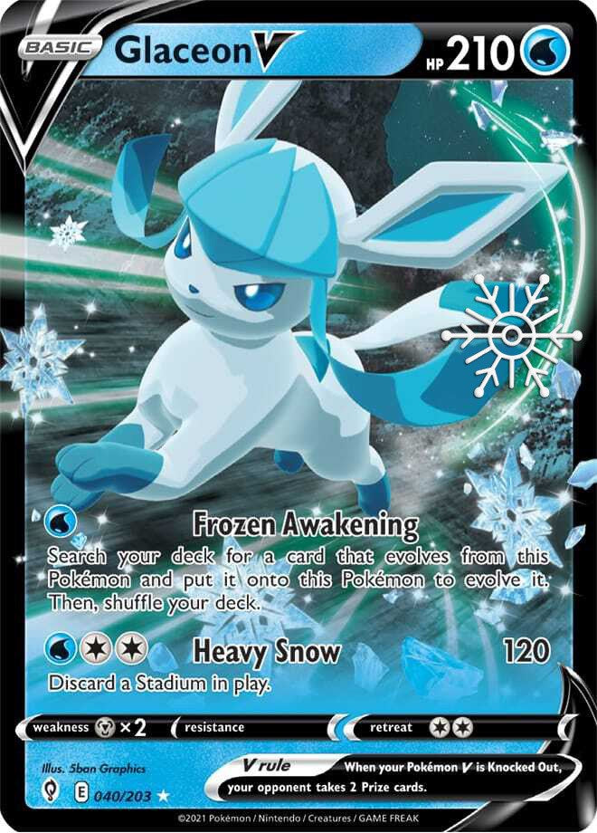 Glaceon V - 040/203 (Holiday Calendar) [MCAP - 040/203]