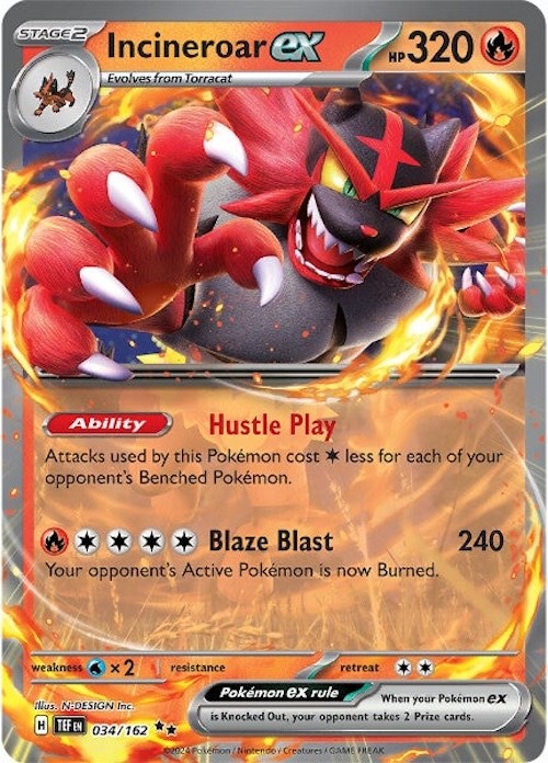 Incineroar ex - 034/162 [TEF - 034/162]