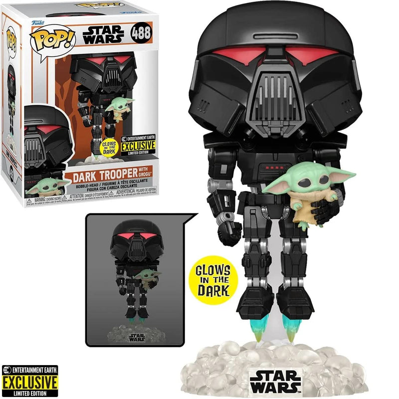 Dark Trooper With Grogu - Star Wars The Mandalorian