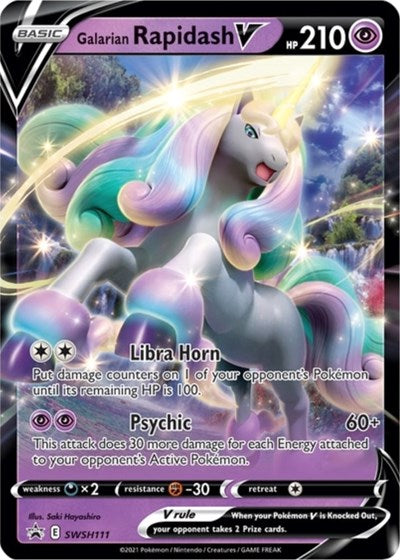 Galarian Rapidash V (SWSH111) [Épée et Bouclier : Promos Black Star] 