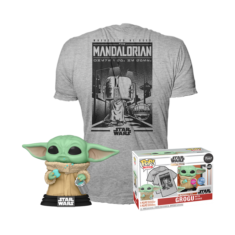 Grogu avec des cookies (Pop Tees taille moyenne) - Star Wars The Mandalorian