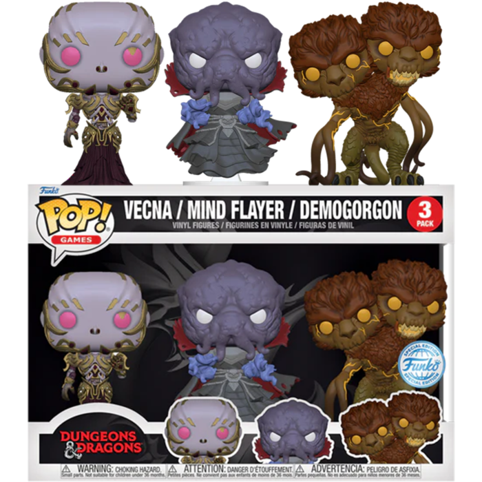 Vecna / Mind Flayer / Demogorgon - Dungeons & Dragons 3 Pack (EB Exclusive)