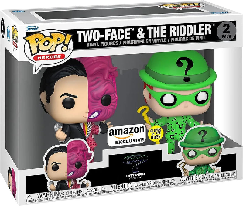 Two-Face & The Riddler - DC The Batman Forever 2 Pack (Amazon Exclusive) (Glows in the Dark)