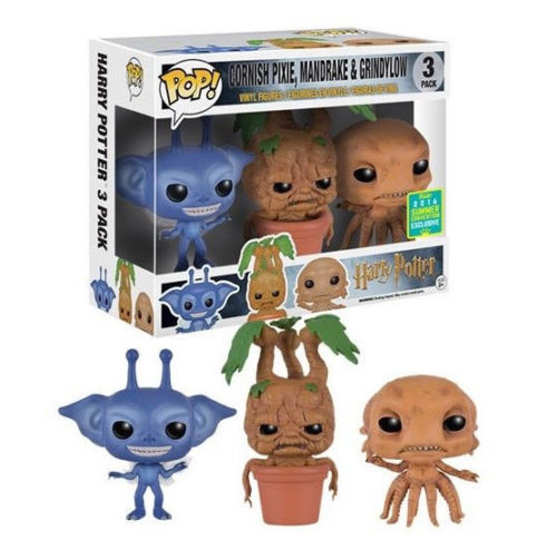 Cornish Pixie, Mandrake & Grindylon - Harry Potter 3 Pack (2016 Summer Convention)