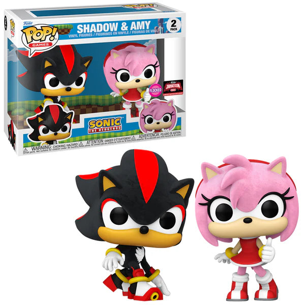 Shadow & Amy - Sonic the Hedgehog 2 Pack (Flocked) (2024 Targetcon)