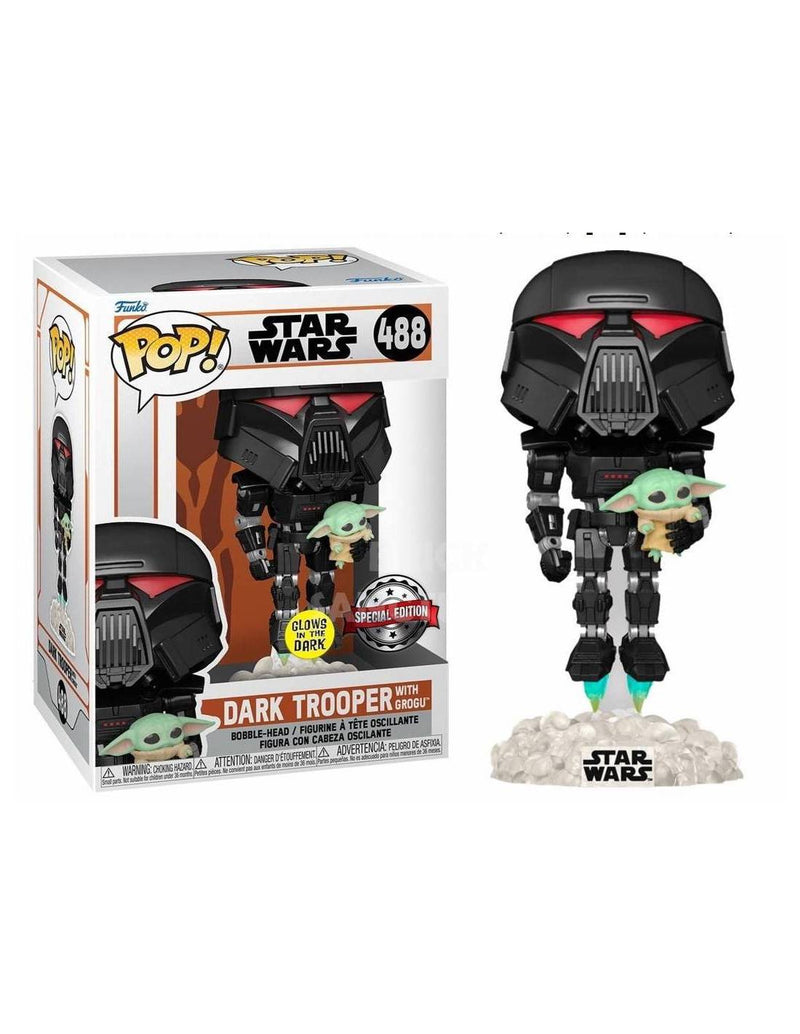 Dark Trooper With Grogu - Star Wars The Mandalorian